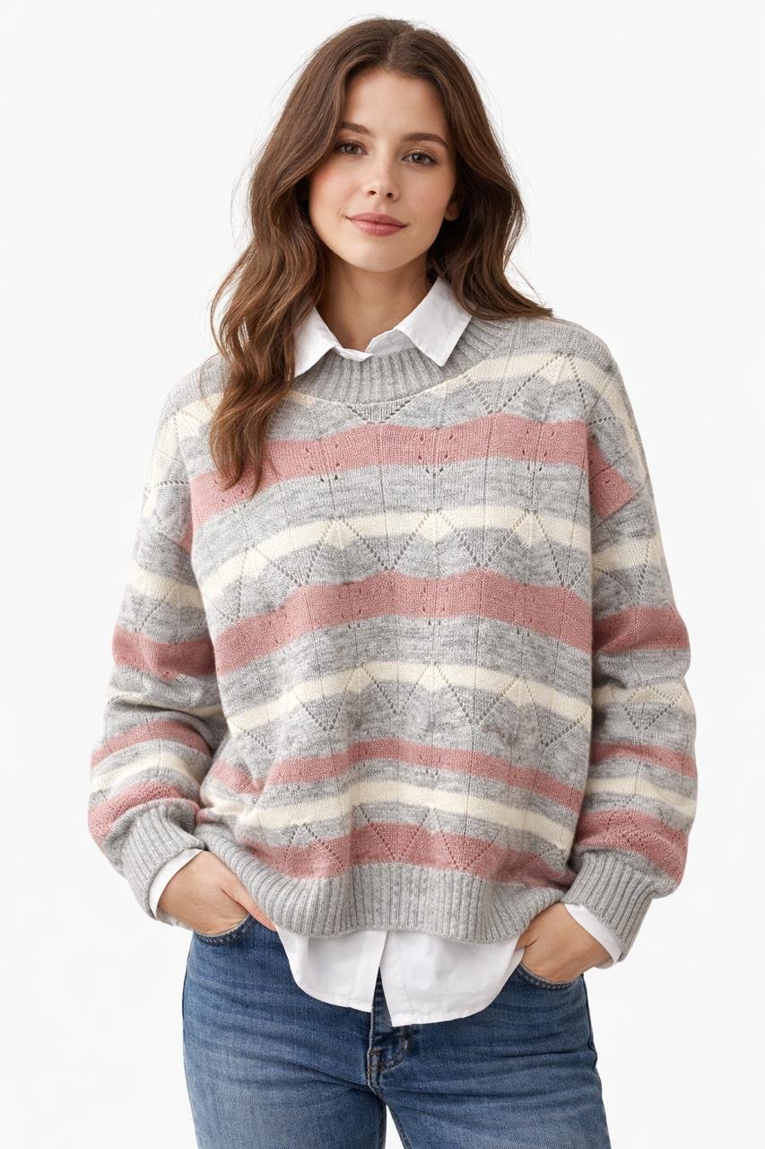 Smart Layered Sweater with Shirt - Brand Store