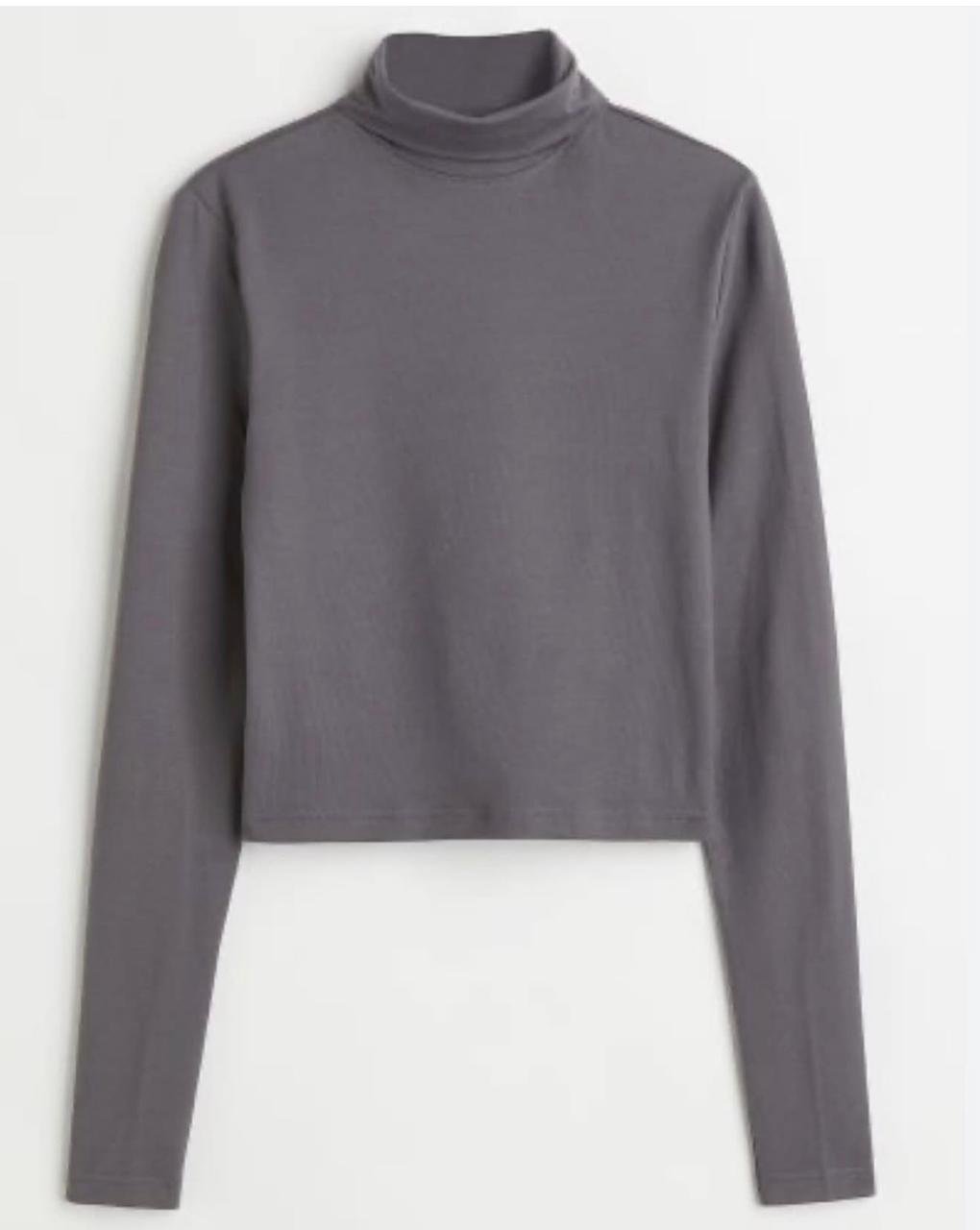 Fitted Crop Roll-Neck Top - Brand Store