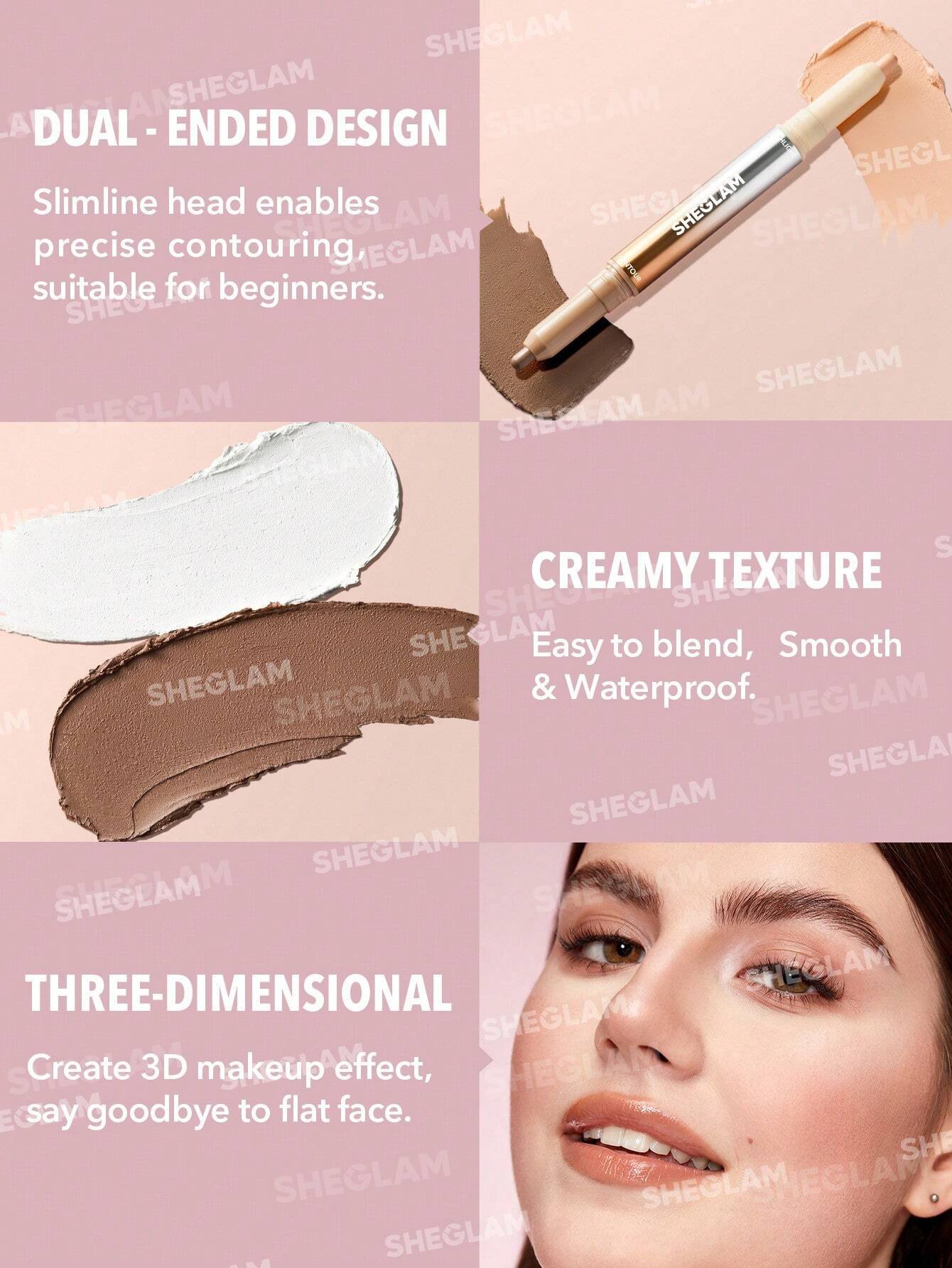 Fine Line 2-In-1 Nose Contour & Highlight Pen-Umber - 3