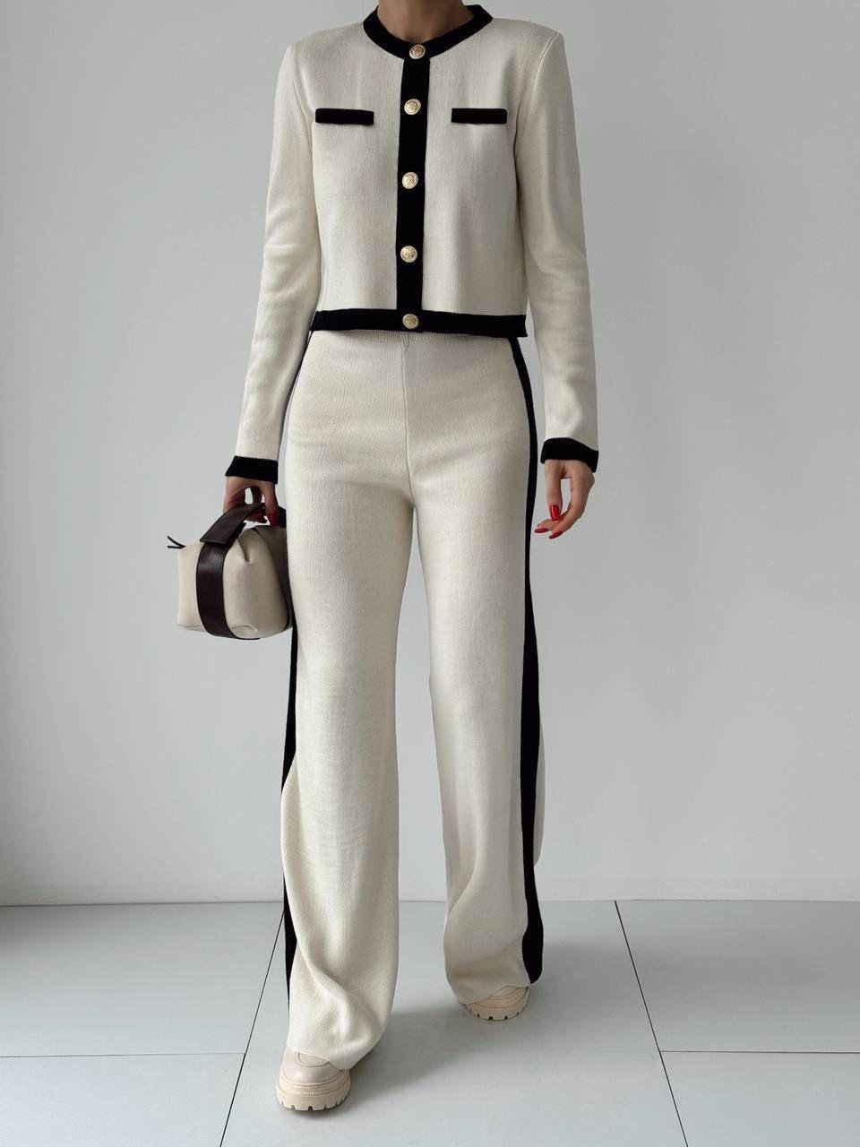 Contrasting Knit Co-ord Set - Brand Store