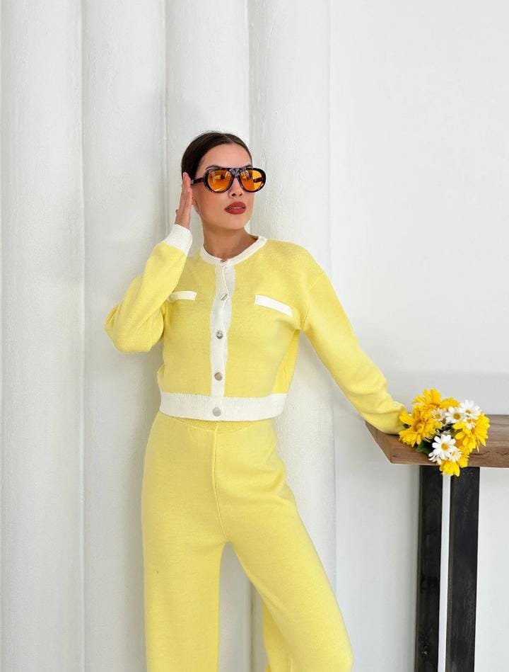 Contrasting Knit Co-ord Set - 12