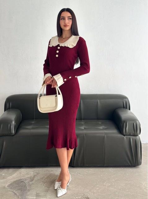 Ribbed Knit Midi Dress - Brand Store