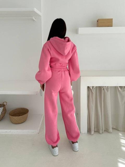 Two-Tone Cropped Hoodie & Jogger Set - 3