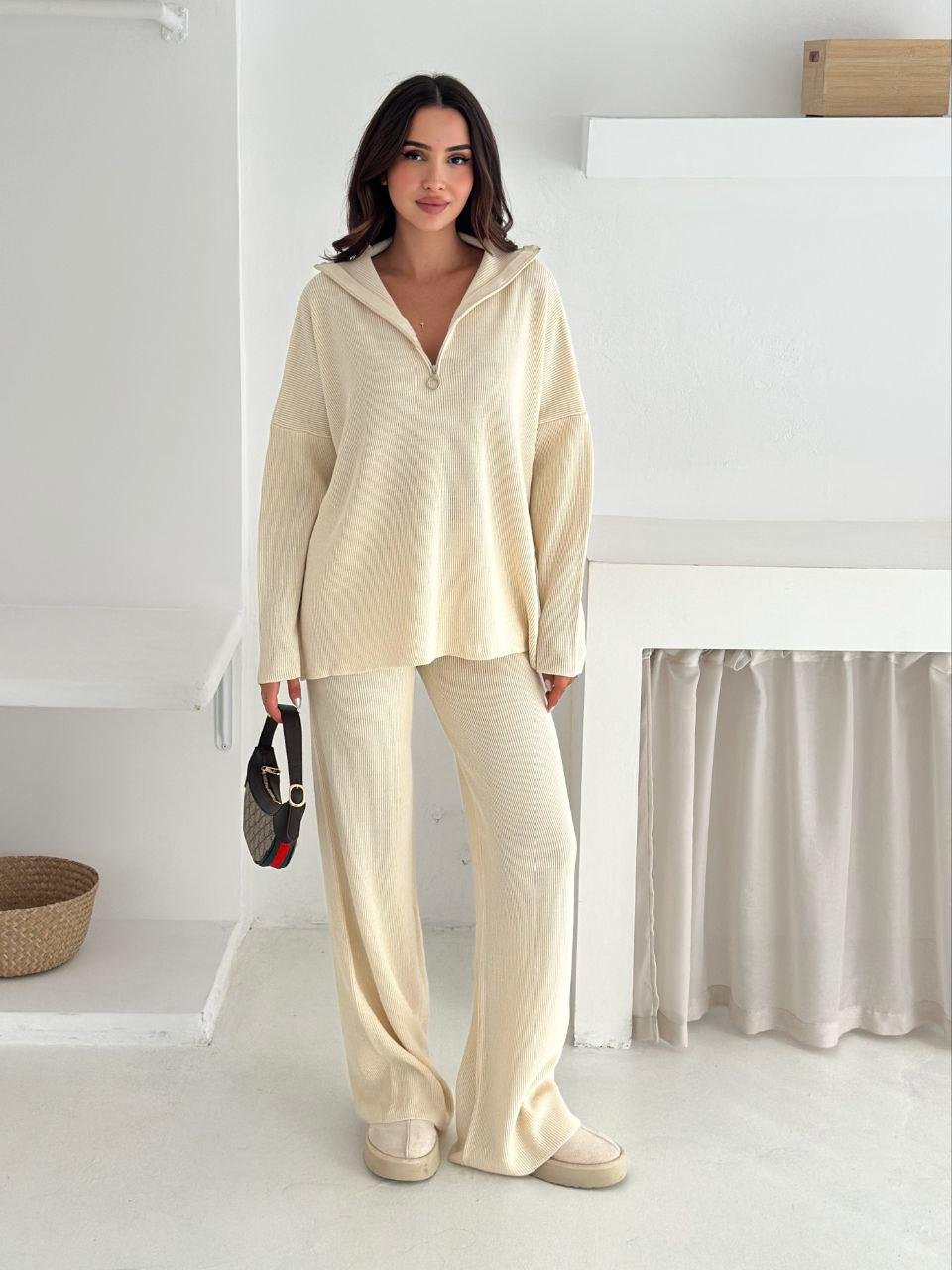 Zip-Neck Lounge Set - 7