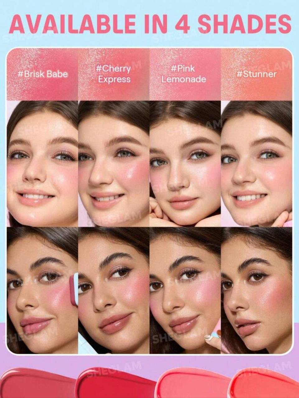 SHEGLAM Glass Glow Blush Stick - 5