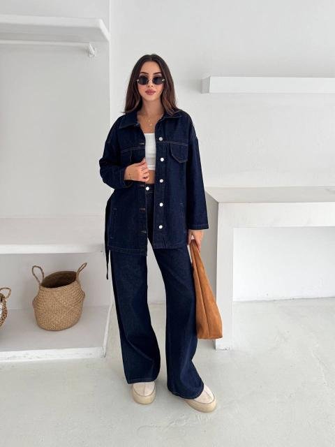 Denim Belted Set - 3