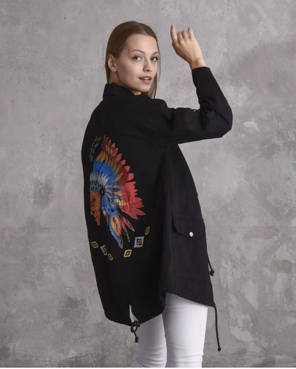 Longline Graphic jacket - 3