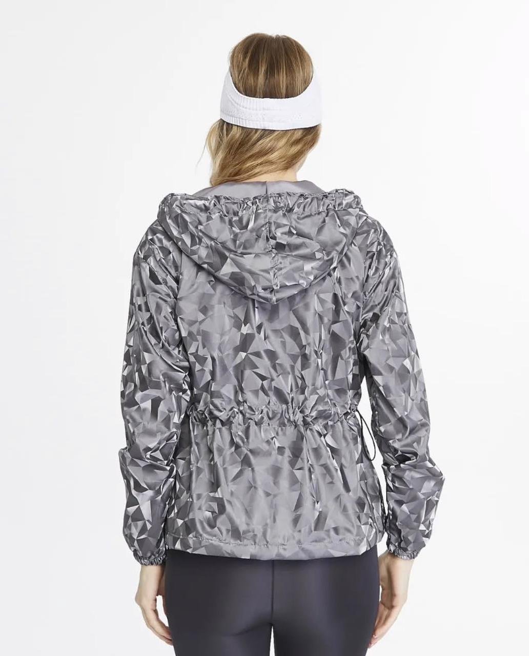 Geometric Zip-Up Windbreaker - 7