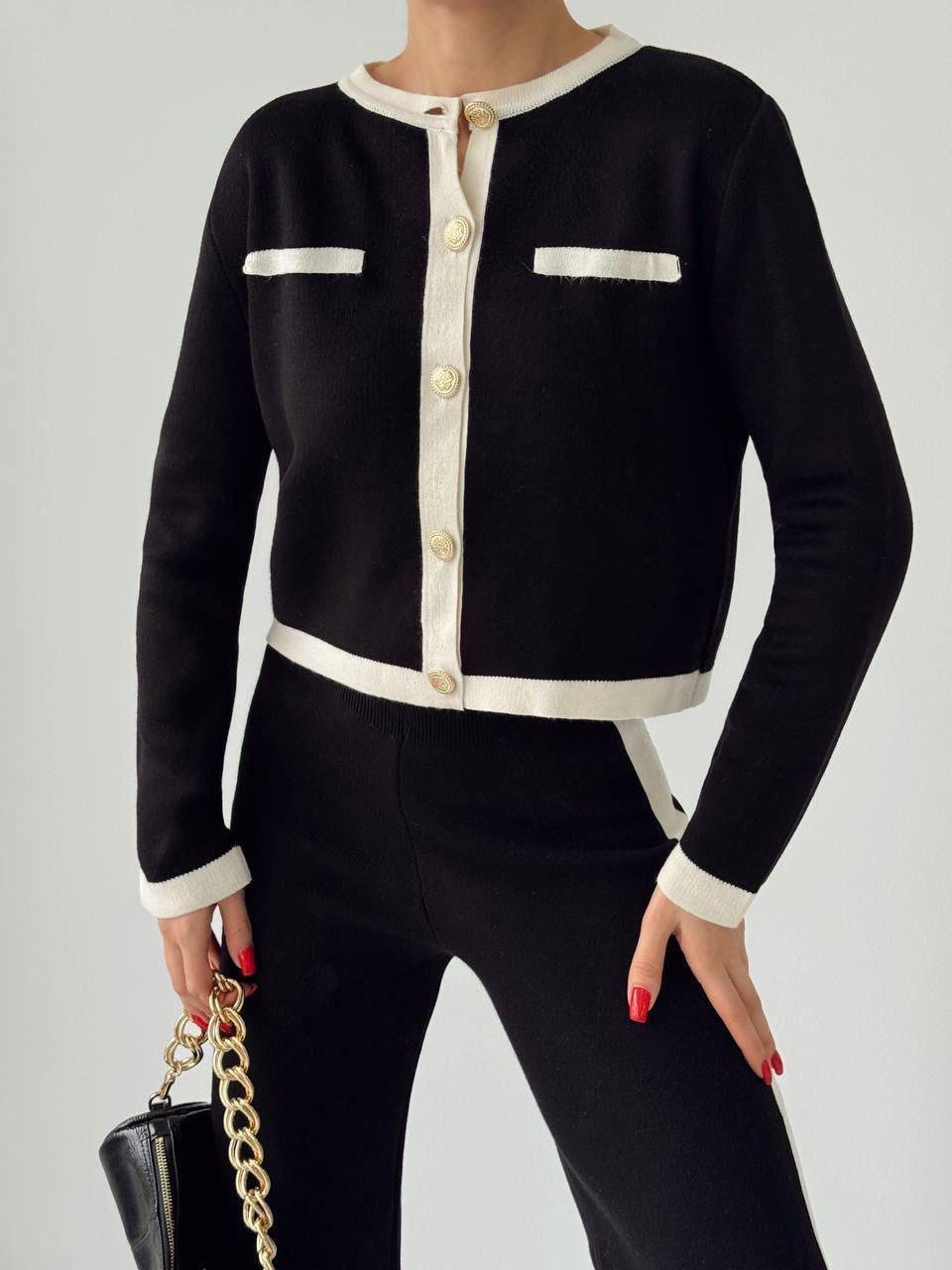Contrasting Knit Co-ord Set - 3