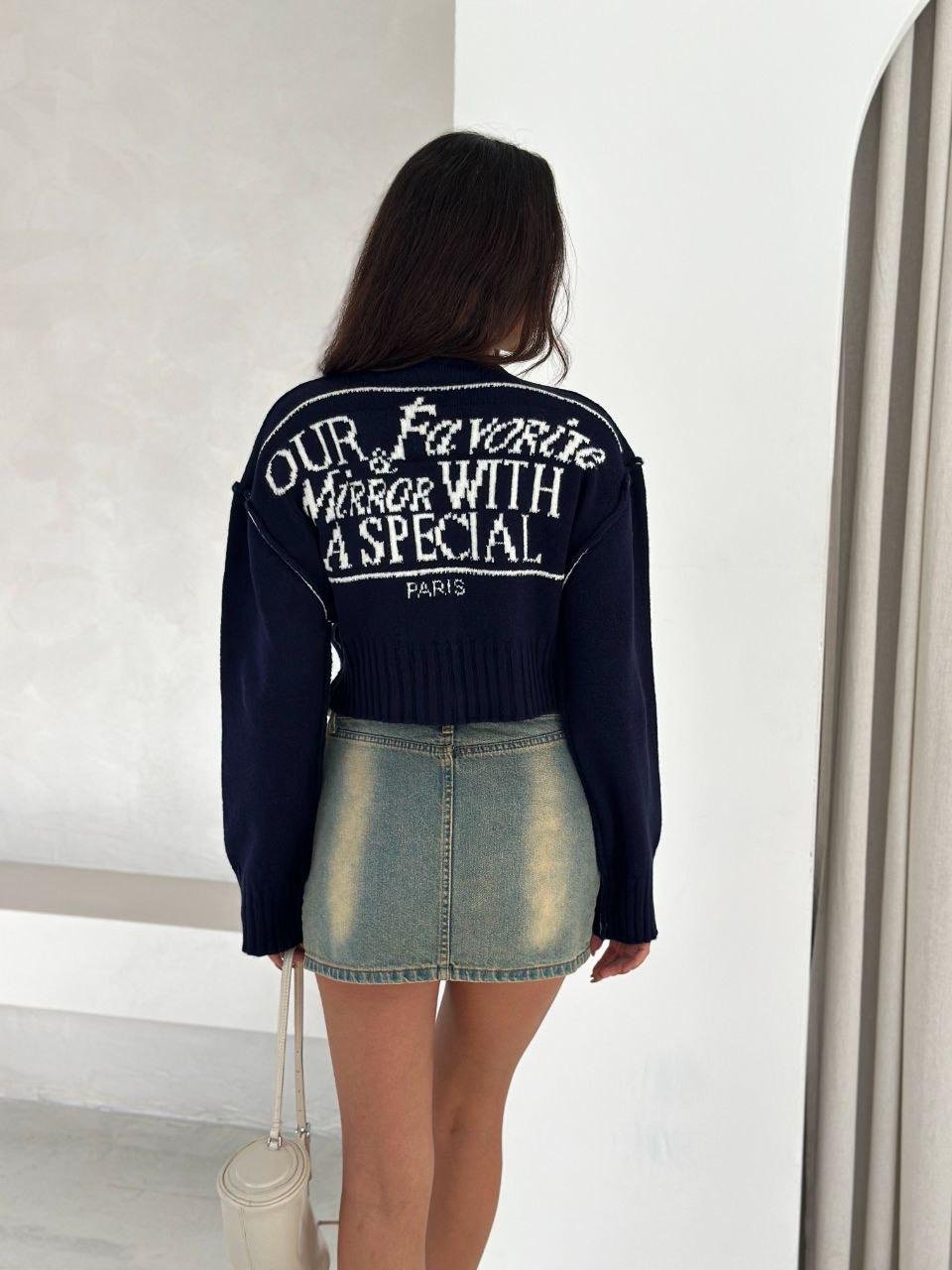 Graphic Knit Cardigan - 9