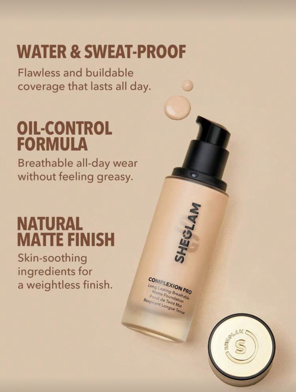 Complexion Pro Long Lasting Breathable Matte Foundation - 4