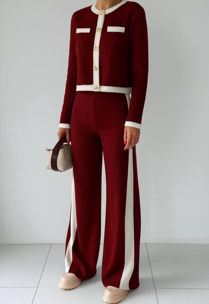 Contrasting Knit Co-ord Set - 9