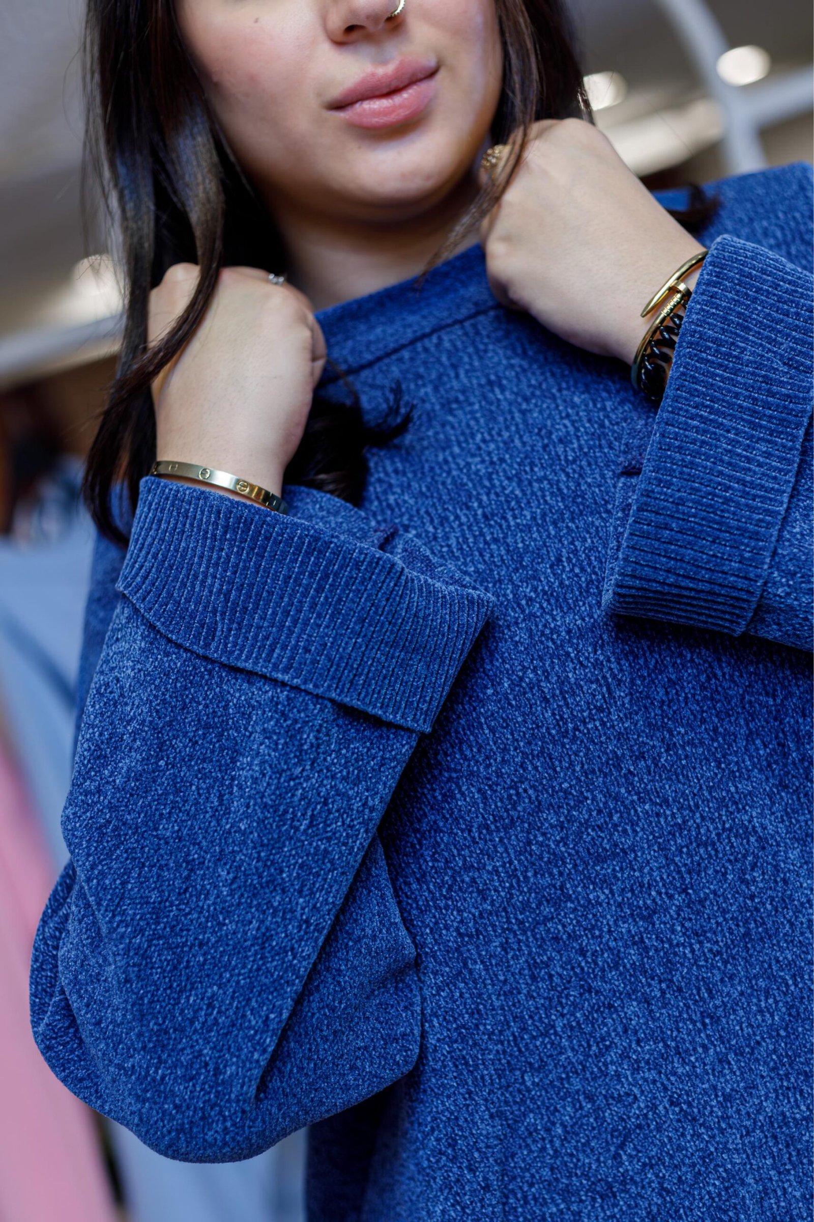 Soft Knit Long Sleeve Sweater - 7