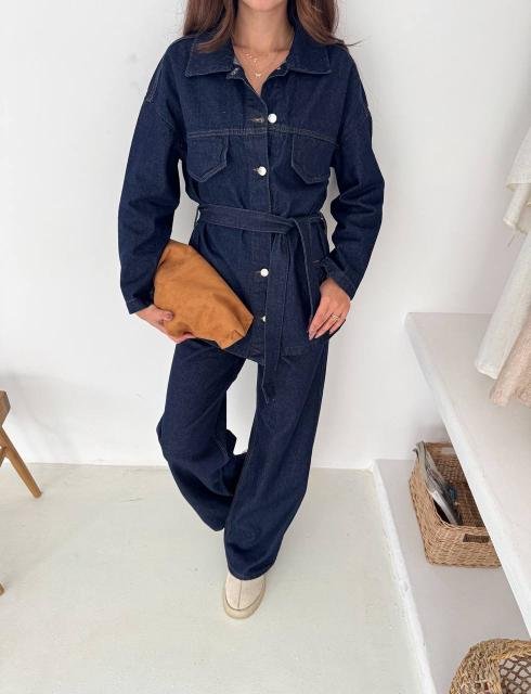 Denim Belted Set - 5