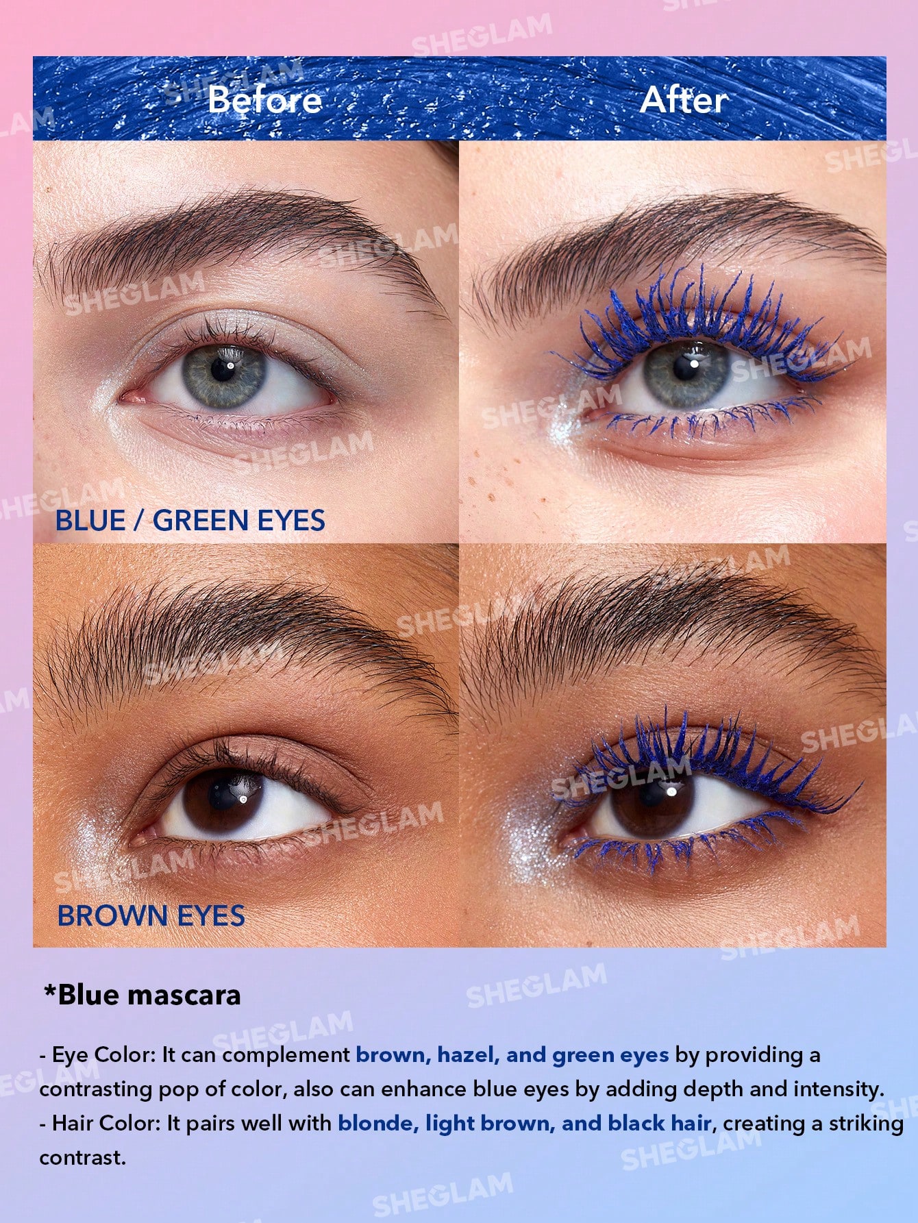 all in one volume & length mascara waterproof blue all in one volume & length mascara waterproof blue