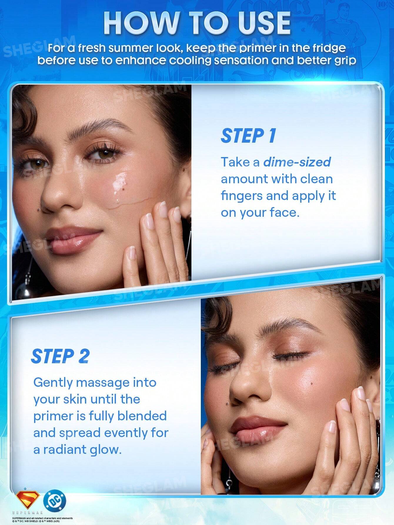 the superman | sheglam good grip cool soothing primer the superman | sheglam good grip cool soothing primer