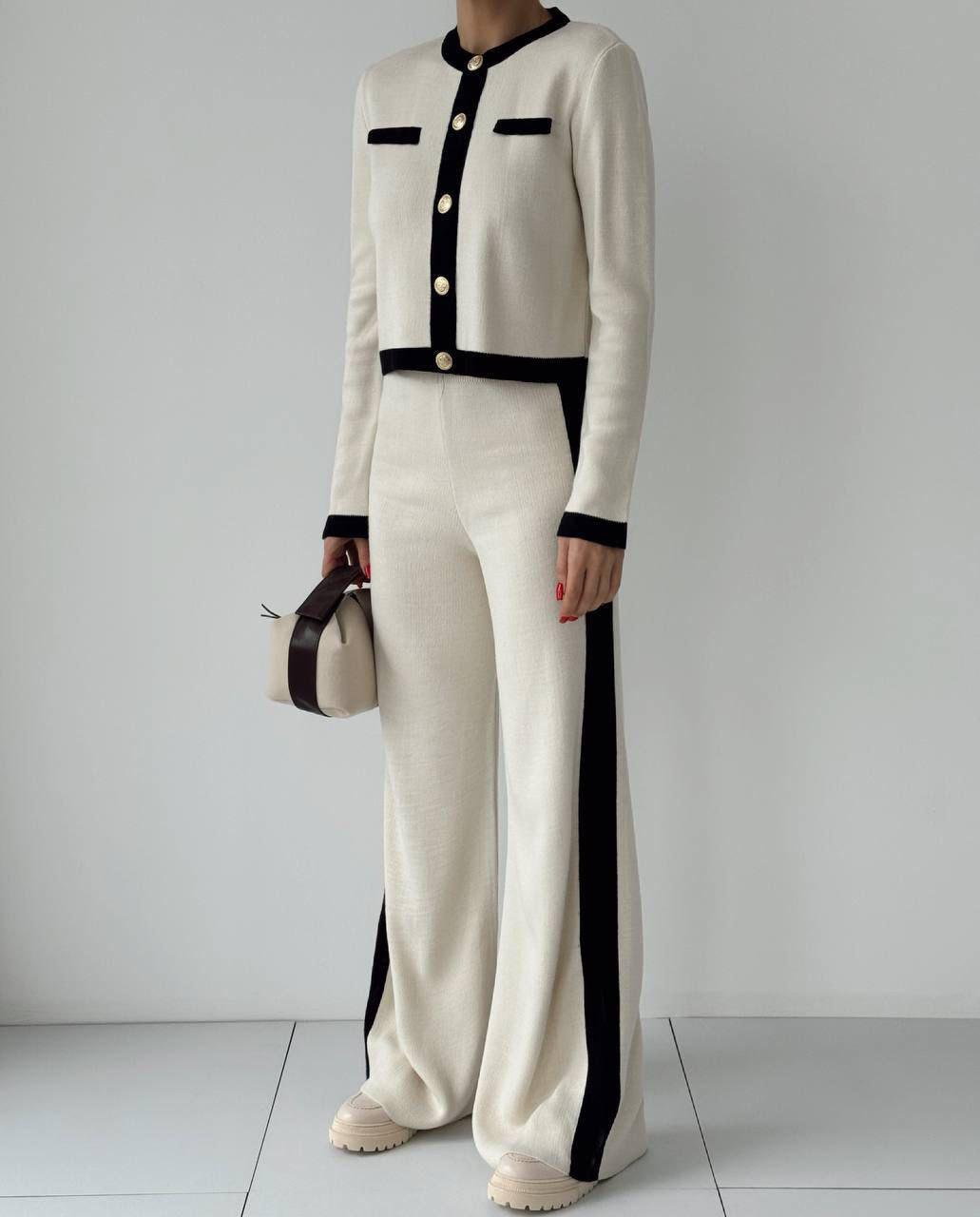 contrasting knit co ord set contrasting knit co ord set