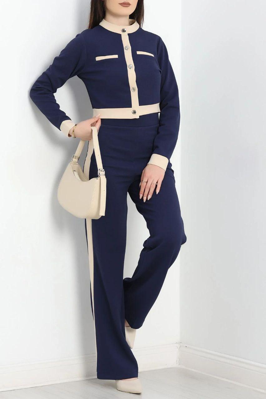 contrasting knit co ord set contrasting knit co ord set