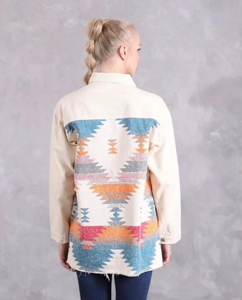 Patterned Oversized jacket