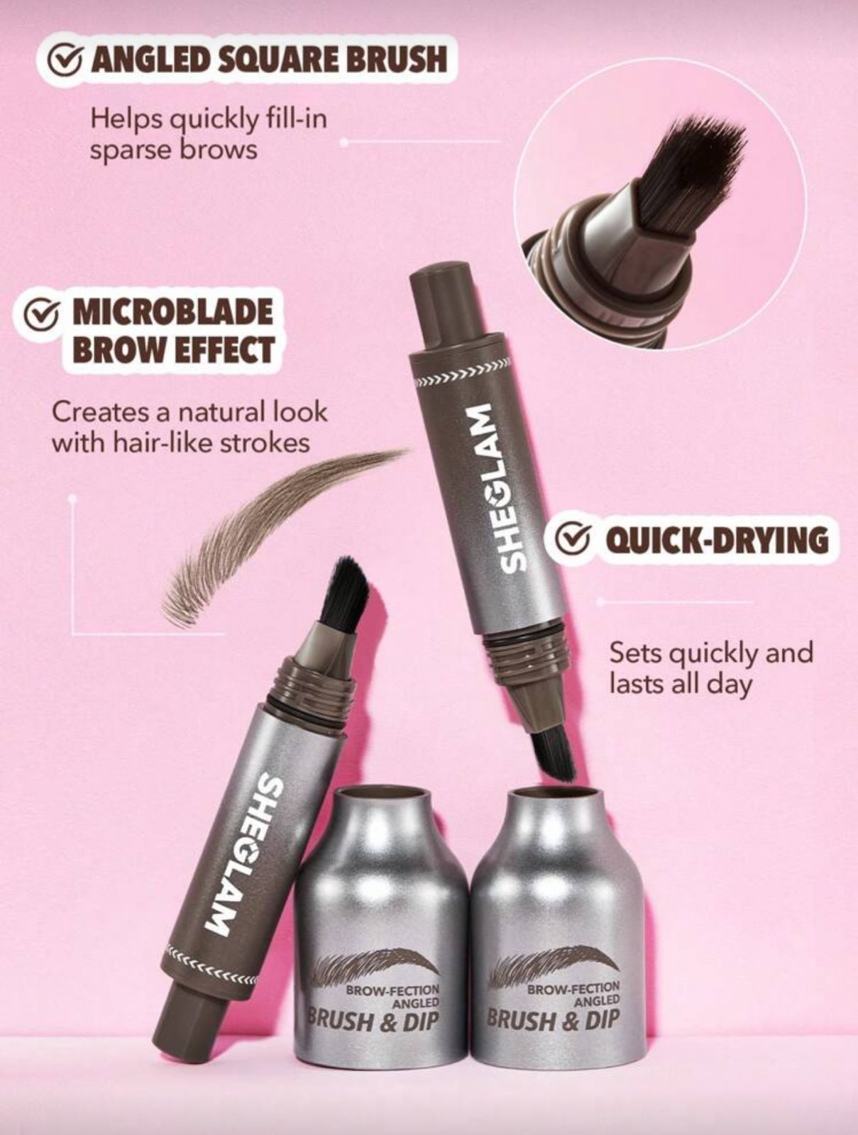 brow fection angled brush & dip charcoal brow fection angled brush & dip charcoal