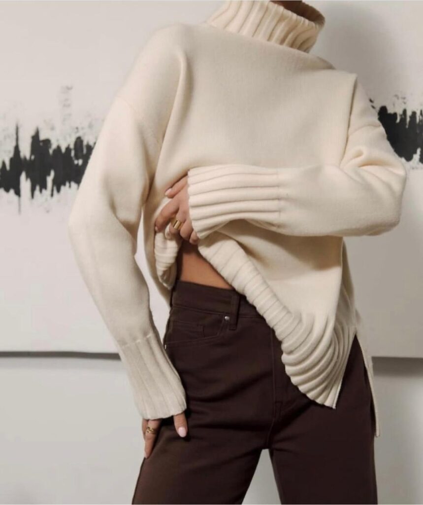 Oversized Split Turtleneck