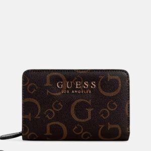 "guess" laurel small zip around wallet