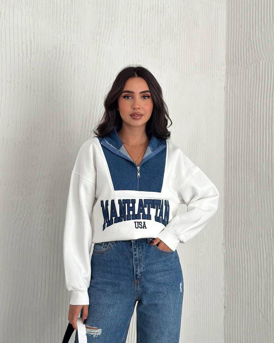 manhattan half zip casual sweatshirt manhattan half zip casual sweatshirt