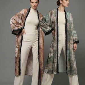 elegant printed qaftan