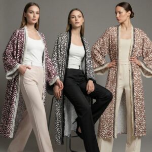 elegant printed qaftan